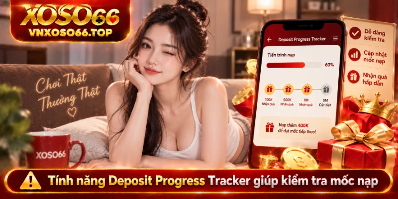 Tính năng Deposit Progress Tracker giúp kiểm tra mốc nạp